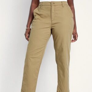 Old Navy Women’s High-waisted OGC Chino Pant; Dark khaki; Size L